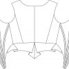 diseño técnico de jubón del s. XVIII para niña