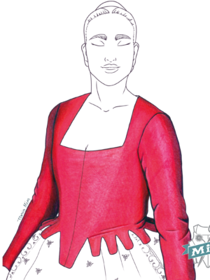 Jubón de manga larga del s. XVIII, "Calderona"