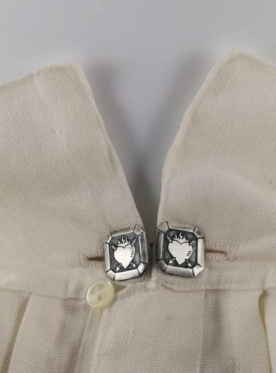 Abrocho sagrado corazón plata vieja