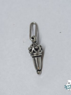 Botón modelo "flor de azahar" color plata vieja