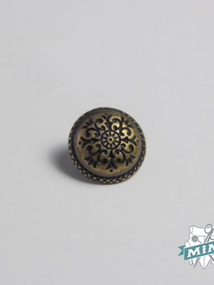 Botón  modelo "Roma" color oro viejo - 1,5 cm