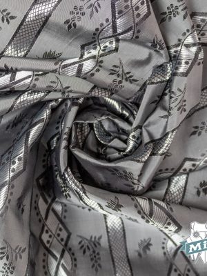 Tela con mezcla de seda en color gris