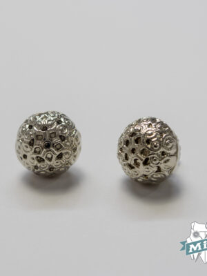 Botón modelo "bolita filigrana" plata