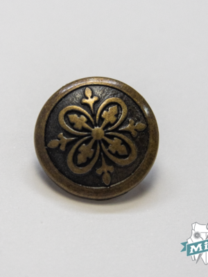 Botón modelo "4 cruces" oro viejo - 2 cm