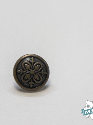 Botón modelo "4 cruces" oro viejo - 1,5 cm