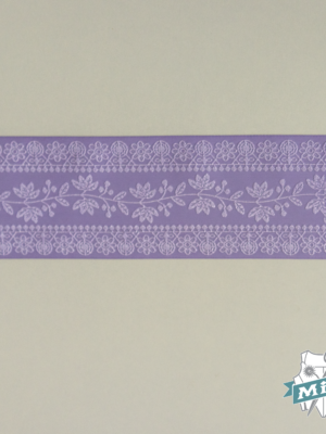 Cinta fantasía modelo "Acebo" color malva - 7 cm