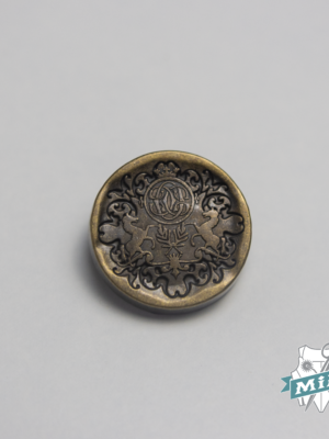 Botón modelo "Heraldico" color oro viejo - 2 cm