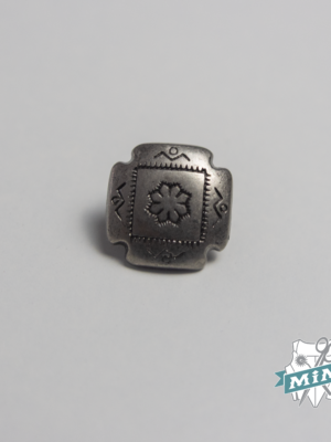 Botón  modelo "Roseta" color plata vieja - 1,5 cm