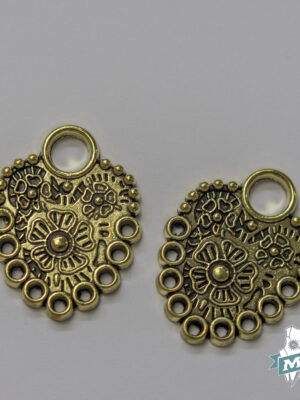 Botón  modelo "Hoja floral" oro