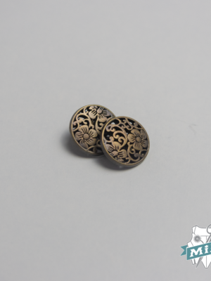 Botón  modelo "Reineta" oro viejo- 1,5 cm
