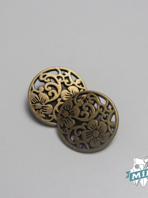 Botón  modelo "Reineta" oro viejo- 2 cm