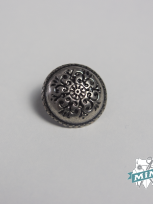 Botón  modelo "Roma" color plata vieja - 1,9 cm