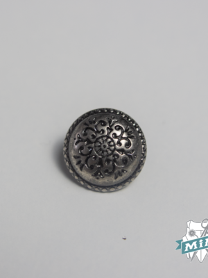 Botón  modelo "Roma" color plata vieja - 1,5 cm