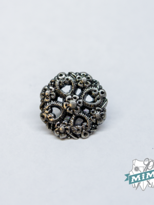 Botón  modelo "Rueda" plata - 1,5 cm