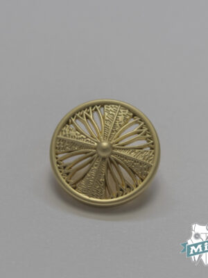 Botón modelo "Rueda" oro - 1,5 cm