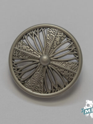 Botón modelo "Rueda" plata - 2,4 cm