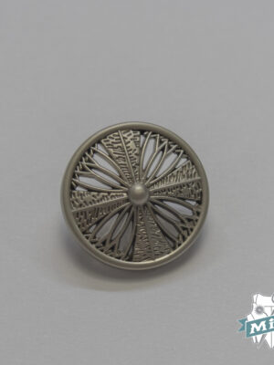 Botón modelo "Rueda" plata - 1,9 cm