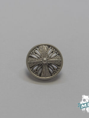 Botón modelo "Rueda" plata - 1,5 cm