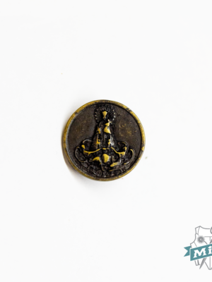 Botón modelo "Virgen" oro viejo - 2 cm